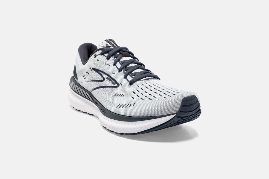 Brooks Israel Glycerin GTS 19 Road Running Shoes Womens - White/Grey - TQB-051342